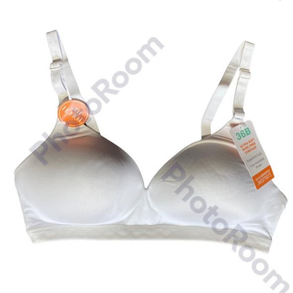 Warner's mujer blissful benefits sujetador sin alambre, blanco, 36B